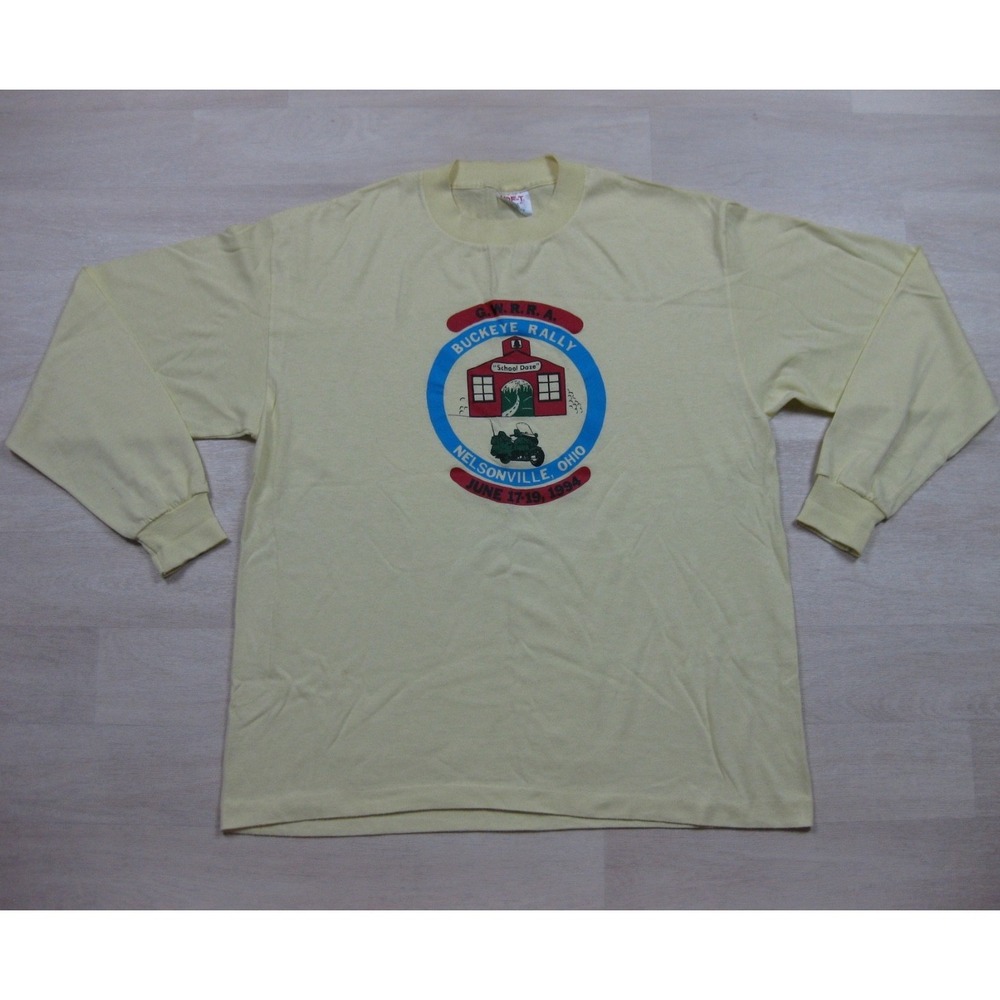 Vintage 90s Ohio Gold Wing Road Riders T-shirt (XL) GWRRA Buckeye Rally 1994